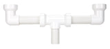 INSTA-PLUMB 130-16QLK Waste Tube, Center Outlet, Plastic, White