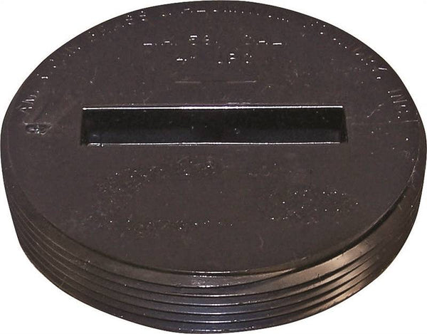 CANPLAS 103063BC Countersunk Plug, 3 in, MNPT, ABS, Black, SCH 40 Schedule