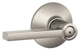 Schlage Latitude Series F40VLAT619 Privacy Door Lever, Metal, Satin Nickel