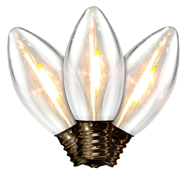 Holiday Bright Lights BU25FLDSC9-TWW Light Bulb, .6 W, Intermediate (E17) Lamp Base, LED Lamp, Warm White Light