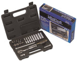 Vulcan TS-24PC-V1 Socket Set, Chrome Vanadium Steel, Chrome