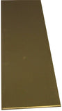 K & S 8234 Decorative Metal Strip, 2 in W, 12 in L, 0.016 in Thick, Brass