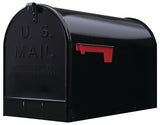 Gibraltar Mailboxes ST200B00 Rural Mailbox, 3175 cu-in Capacity, Galvanized Steel, Powder-Coated, 11.7 in W, 24.8 in D