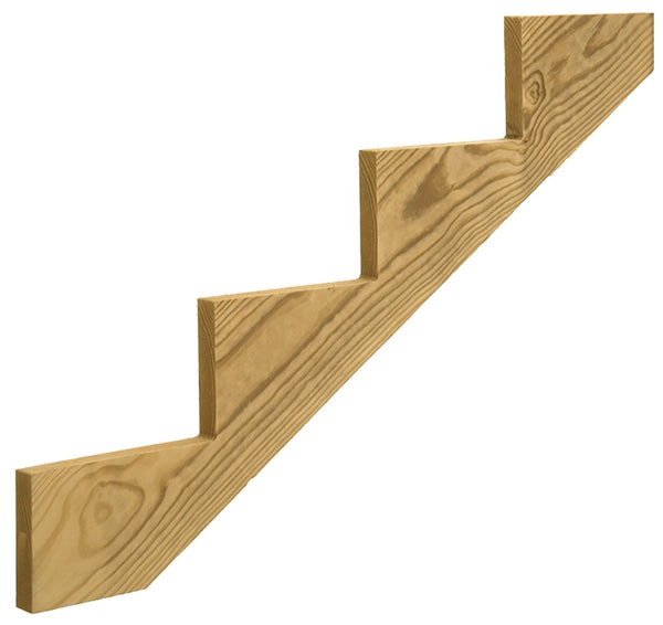 Universal Forest Products279713 Stair Stringer, 47.71 in L, 11-1-4 in W, 4-Step, Wood, Yellow