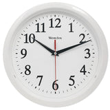 Westclox 461761 Clock, Round, White Frame, Plastic Clock Face, Analog