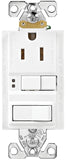 EATON TRSGFS15W-M-L Receptacle, 125 V, 15 A, NEMA: NEMA 5-15R, White