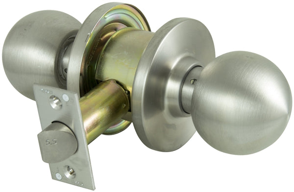 ProSource C363BV-PS Knobset, Knob Handle, Metal, Stainless Steel, 2-3/4 in Backset, 1-1/4 to 1-13/16 in Thick Door