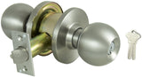 ProSource Storeroom Knob Set, 2 Grade, Knobset Handle, Keyed Different Key, Stainless Steel, Stainless Steel