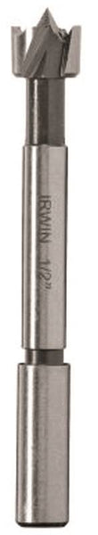 IRWIN 1966895/42906 Forstner Bit, 3/8 in Dia, 3-1/2 in OAL, 2-Flute, 3/8 in Dia Shank, Reduced Shank