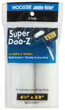 WOOSTER RR313-4 1/2 Paint Roller Cover, 3/8 in Thick Nap, 4-1/2 in L, Woven Fabric Cover, White