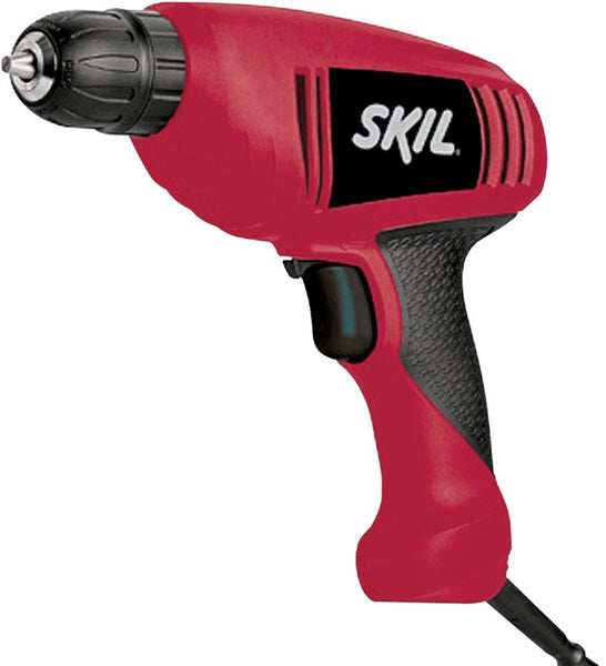 SKIL 6239-01 Electric Drill, 4.5 A, 3/8 in Chuck, Keyless Chuck, 6 ft L Cord, Includes: (1) Carrying Bag