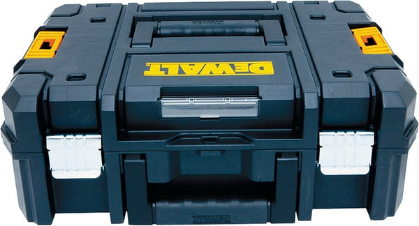 DeWALT TSTAK II Series DWST17807 Flat Top Tool Box, 66 lb, Plastic, Black, 4-Compartment
