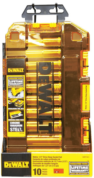 DeWALT DWMT73815 Socket Set, Chrome Vanadium Steel, Chrome