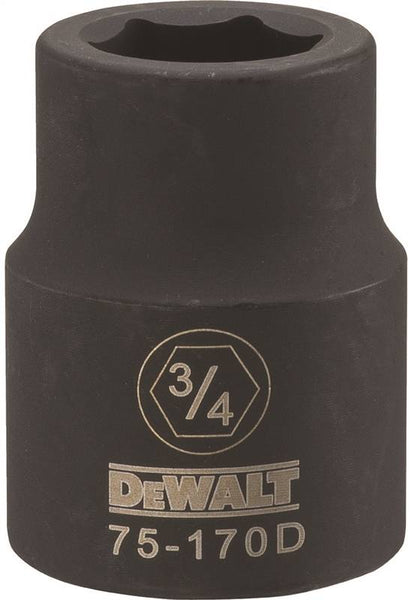 DeWALT DWMT75170OSP Impact Socket, 3/4 in Socket, 3/4 in Drive, 6-Point, CR-440 Steel, Black Oxide