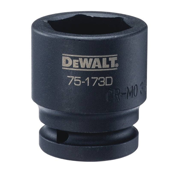 DeWALT DWMT75173OSP Impact Socket, 33 mm Socket, 3/4 in Drive, 6-Point, CR-440 Steel, Black Oxide