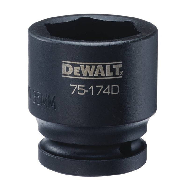 DeWALT DWMT75174OSP Impact Socket, 35 mm Socket, 3/4 in Drive, 6-Point, CR-440 Steel, Black Oxide