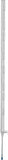 Zareba Fi-Shock A-48 Step-In Fence Post, 4 ft OAH, Polypropylene, White