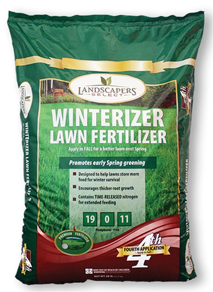 Landscapers Select 902734 Lawn Winterizer Fertilizer, Granular, Slight Ammonia, 48 lb Bag