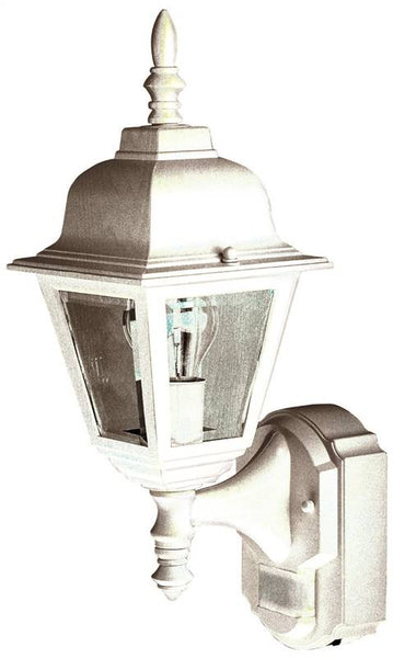 Heath Zenith Dualbrite Series HZ-4191-WH Motion Activated Decorative Light, 120 V, 100 W, Incandescent Lamp, White