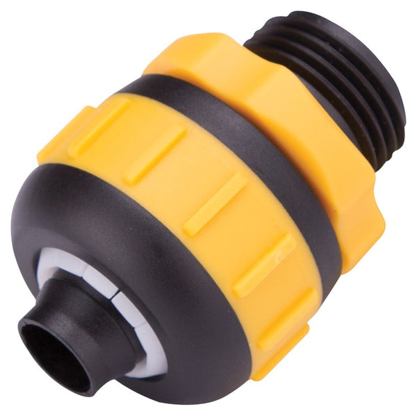 Landscapers Select GC637 Hose Coupling, 5/8 to 3/4 in, Male, Plastic, Yellow and Black
