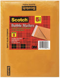 Scotch 7913-5 Bubble Mailer, #0, Kraft, Self-Seal Closure