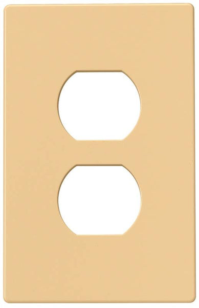 Eaton Wiring Devices PJS8V Wallplate, 4-1/2 in L, 2-3/4 in W, 1 -Gang, Polycarbonate, Ivory, High-Gloss