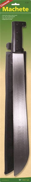 COGHLAN'S 0077 Machete with Sheath, 18 in Blade, Steel Blade, Plastic Handle