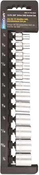 Vulcan Socket Set, Chrome Vanadium Steel, Chrome