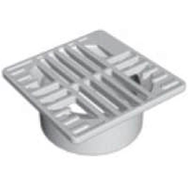 DrainTech 0542SDG Drop-In Drain Grate, 5 in Dia, 5-7/8 in L, 5-7/8 in W, Square, Polyethylene, Green