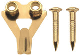 OOK 50036 Picture Hanger, 50 lb, Steel, Brass, Gold