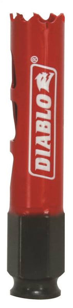 Diablo DHS0750 Hole Saw, 3-4 in Dia, 2-3-8 in D Cutting, 3-8 in Arbor, Bi-Metal Cutting Edge