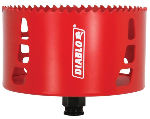 Diablo DHS4750 Hole Saw, 4-3-4 in Dia, 2-3-8 in D Cutting, 3-8 in Arbor, Bi-Metal Cutting Edge