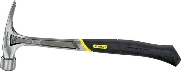 STANLEY Anti-Vibe Series 51-169 Framing Hammer, 28 oz Head, Rip Claw, Checkered Head, Steel Head, 16 in OAL