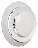 Imperial DR-08 Premium Round Air Diffuser with Collar, Steel, White