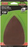 Gator 3731 Sanding Sheet, 3-1/2 in W, 5 in L, 150 Grit, Fine, Aluminum Oxide Abrasive, Paper Backing