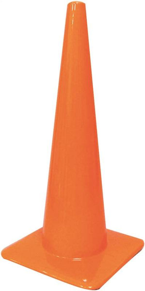 HY-KO SC-28 Traffic Safety Cone, 28 in H Cone, Vinyl Cone, Fluorescent Orange Cone