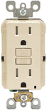 Leviton R96-GFTR1-0KT GFCI Duplex Receptacle, 2 -Pole, 15 A, 125 V, Back, Side Wiring, NEMA: 5-15R, Light Almond