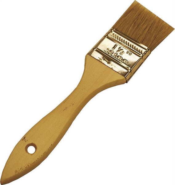 WOOSTER F5117-1-1/2 Paint Brush, 1-1/2 in W, 1-11/16 in L Bristle, Soft Natural China Bristle, Plain-Grip Handle