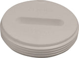 CANPLAS 193064 Toe Saver Floor Plug, 4 in, MNPT, PVC, White