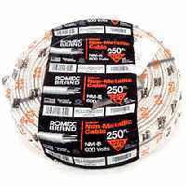 Romex 14/3NM-WGX250 Building Wire, 14 AWG Wire, 3 -Conductor, 250 ft L, Copper Conductor, PVC Insulation