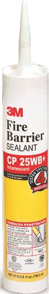 3M CP-25WB+27OZ Fire Barrier Sealant, Red, 40 to 122 deg F, 27 oz Cartridge