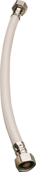 Plumb Pak EZ Series PP23884 Sink Supply Tube, 1/2 in Inlet, FIP Inlet, 1/2 in Outlet, FIP Outlet, Vinyl Tubing, 16 in L