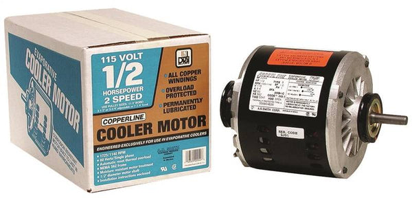 Dial 2204 Evaporative Cooler Motor, 0.5 hp, 1-Phase, 115 V, 1/2 in Dia Shaft, Clockwise Shaft Rotation