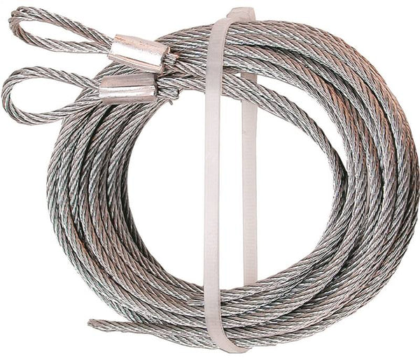 Prime-Line GD 52100 Aircraft Cable, 1/8 in Dia, 12 ft L, Carbon Steel, Galvanized