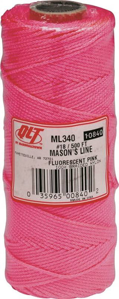Marshalltown ML340 Mason Line, 500 ft L Line, Fluorescent Pink Line