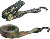 KEEPER 03508-V Tie-Down, 1 in W, 8 ft L, Camouflage, 400 lb, S-Hook End Fitting