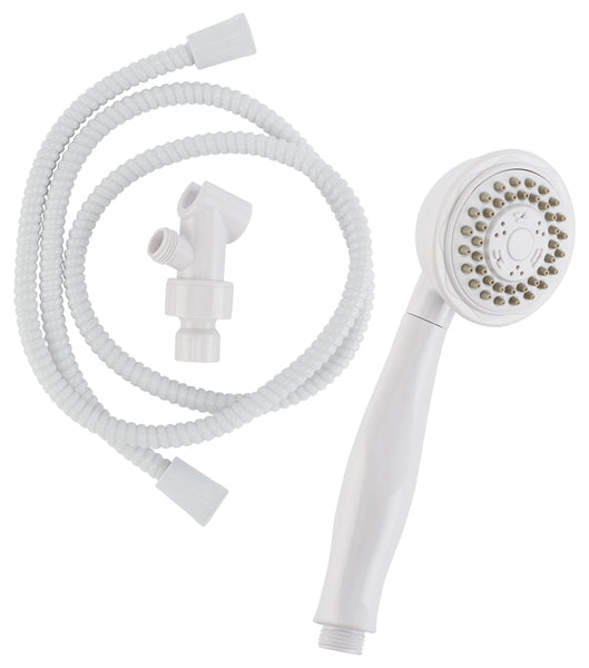 Plumb Pak K742WH Handheld Shower, 1.8 gpm, 3-Spray Function, 60 in L Hose