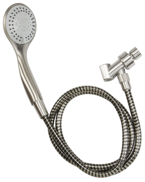 Plumb Pak K744BN Handheld Shower, 1.8 gpm, 5-Spray Function, Brushed Nickel, 60 in L Hose