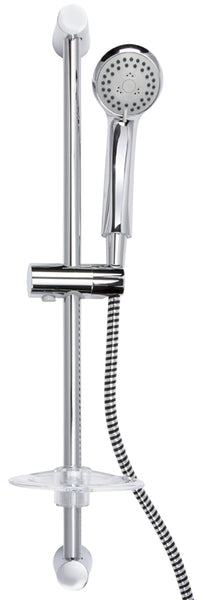 Plumb Pak K760CP Slide Bar Handheld Shower Kit, 1.8 gpm, 3-Spray Function, Polished Chrome, 60 in L Hose