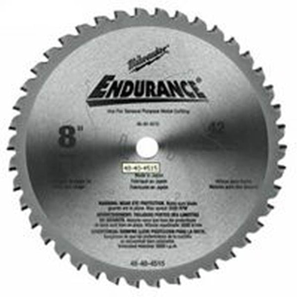 Milwaukee 48-40-4515 Circular Saw Blade, 8 in Dia, 5/8 in Arbor, 42-Teeth, Cermet Cutting Edge